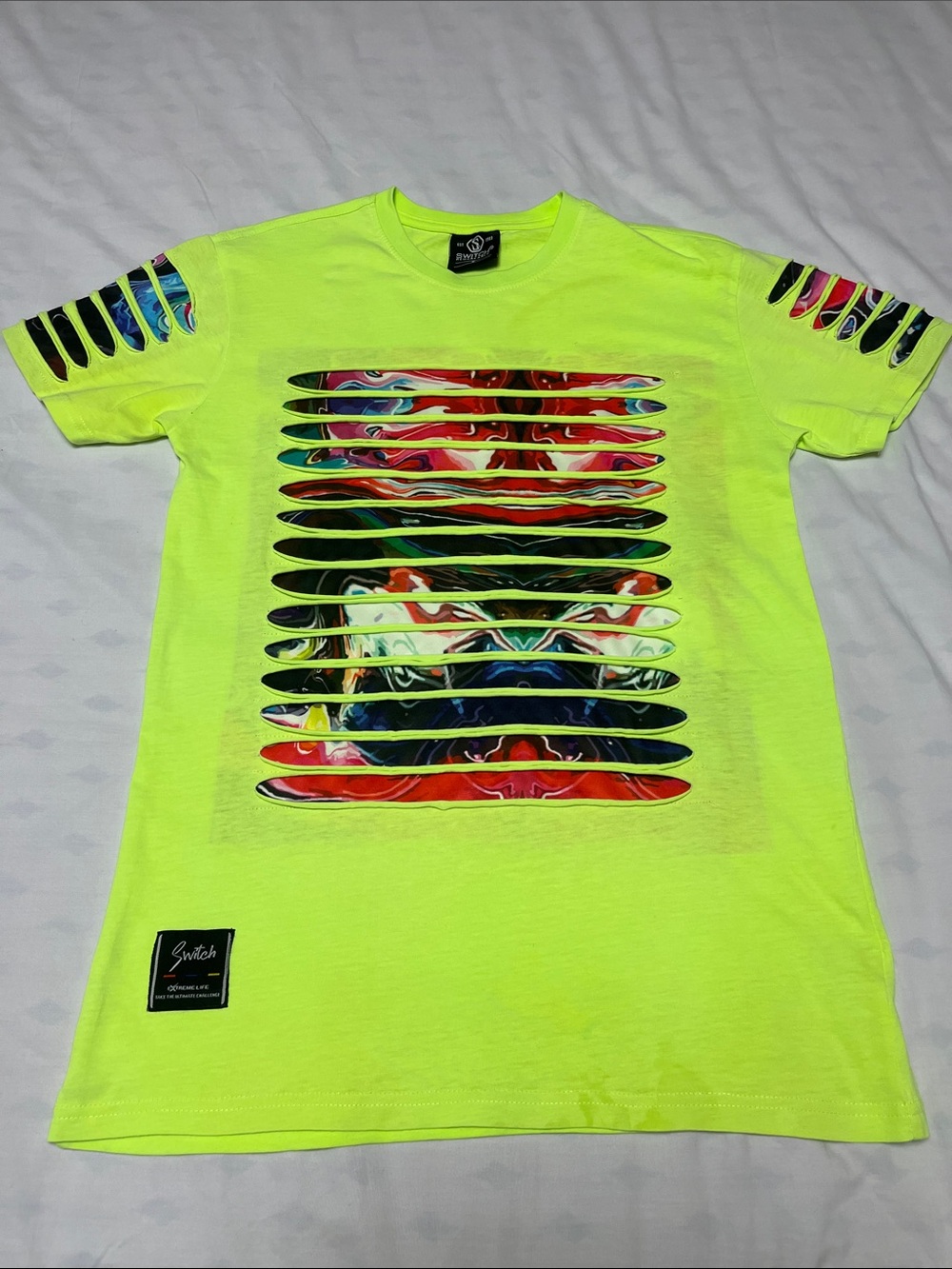 Y2K Switch Remarkable Men’s Ripped Artsy Shirt.
